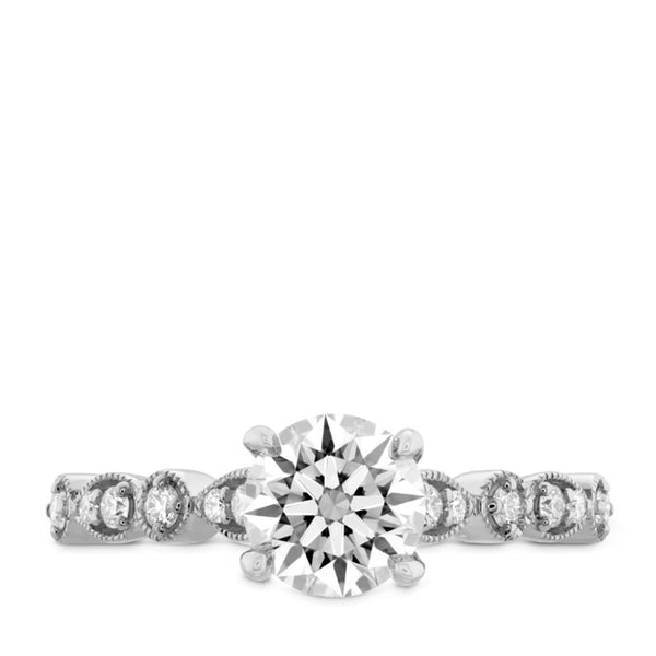 Isabelle Teardrop Milgrain Engagement Ring